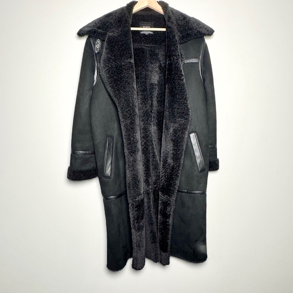 Avec Les Filles Black Pea Coat - Picture 6 of 9